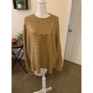 Gold cheetah print sweater
